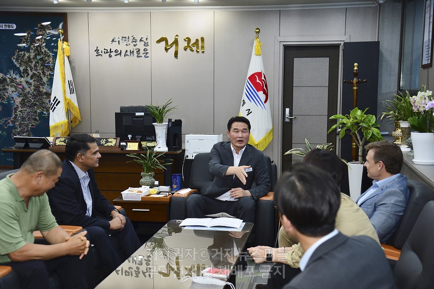 박종우 거제시장, 글로벌 선주사 매니저 초청 면담
